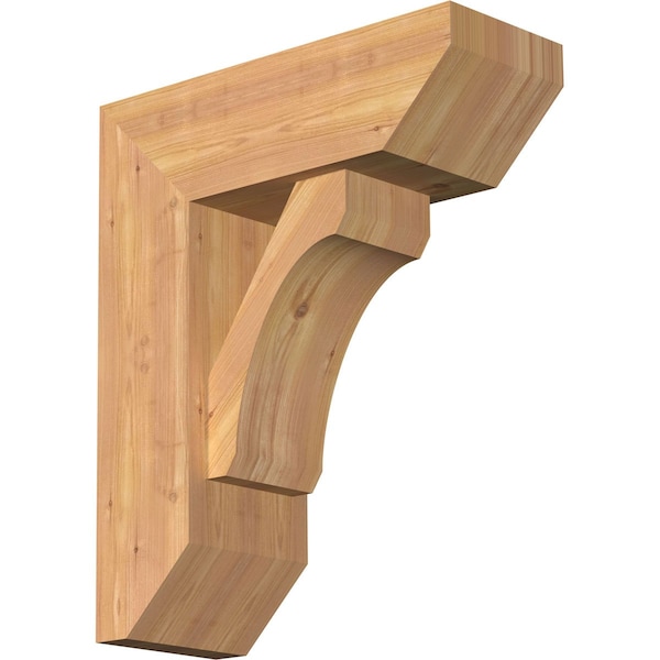 Ekena Millwork Legacy Slat Smooth Bracket w/ Offset Brace, Western Red Cedar, 7 1/2"W x 20"D x 24"H BKT0806X20X24LEC06SWR - main
